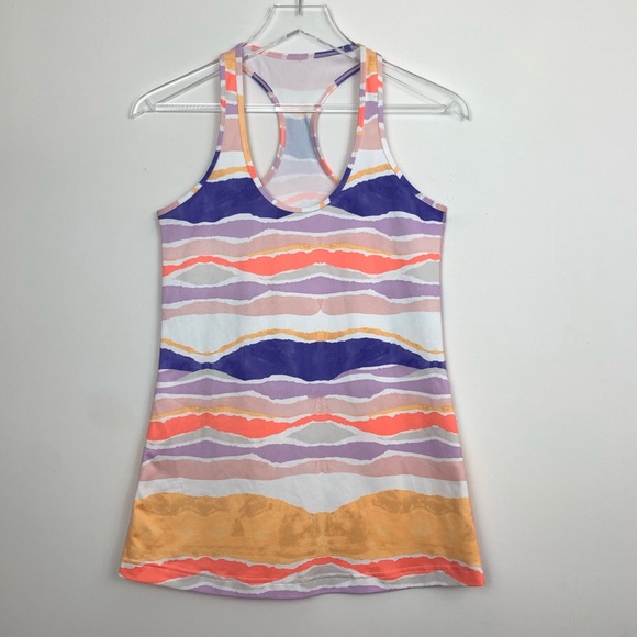lululemon athletica Tops - Lululemon “Cool” Racerback Beacher Stripe C47